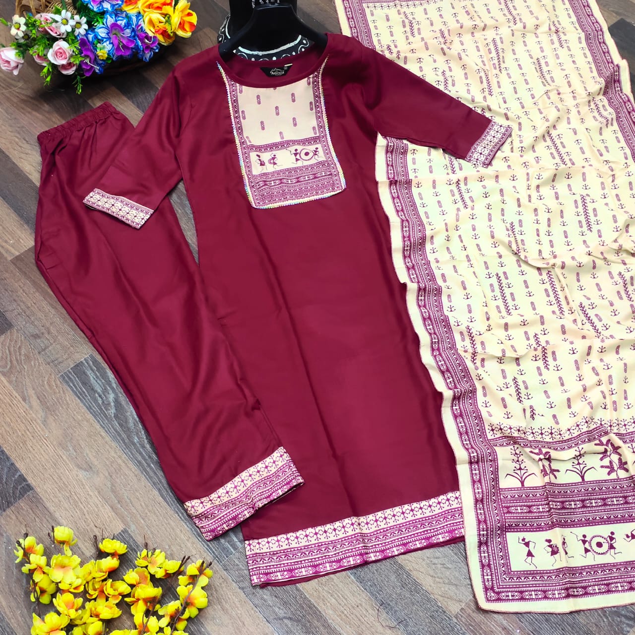 Shamal Printed Magic Cotton Kurti With Bottom Dupatta Wholesale Market In Surat
